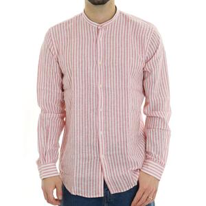 CAMICIA FANTASIA RIGHE CORALLO